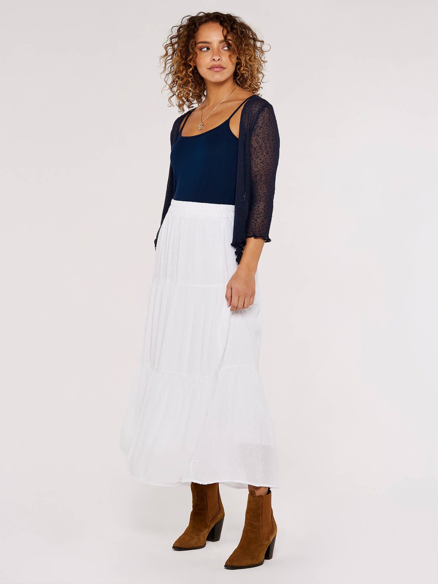 Apricot Cardigan Popcorn Shrug (1-tlg) im semitransparenten Design günstig online kaufen