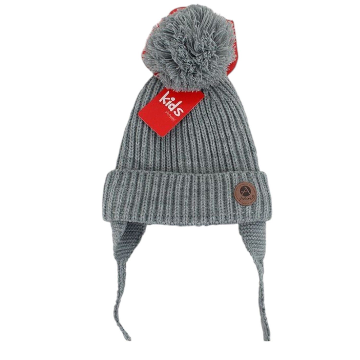Antonio Bommelmütze Kinder Winter Mütze » Bommelmütze für warme Ohren (Kein Set, 1-St., EInzeln) » Wintermütze » Kindermütze mit Bommel