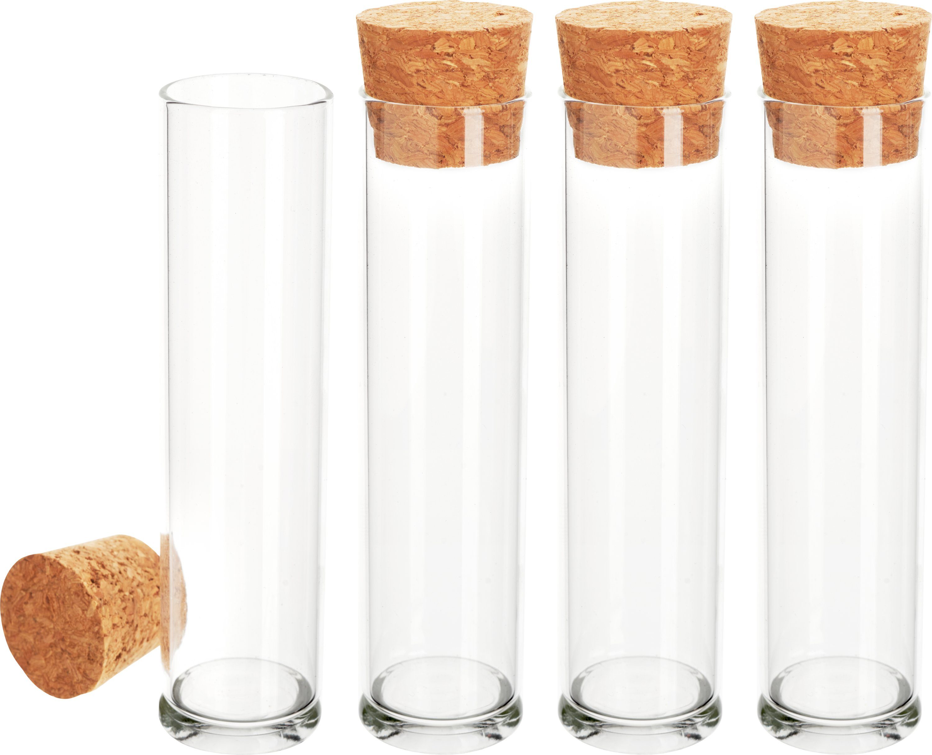 VBS Dekovase Reagenzgläser mit Korken, 4 günstig online kaufen