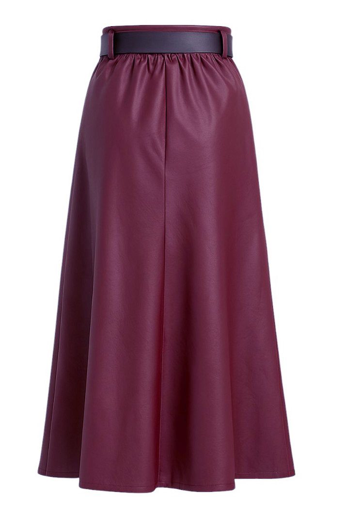 Mississhop Lederimitatrock Damen A-Linien Rock mit günstig online kaufen