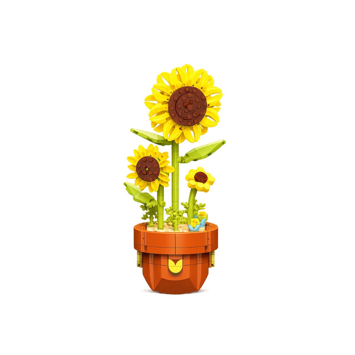 R2 Invest Klemmbaustein Set Sonnenblumen in Blumentopf 359 Teile ab 6 Jahren Spielbausteine, (359 St)