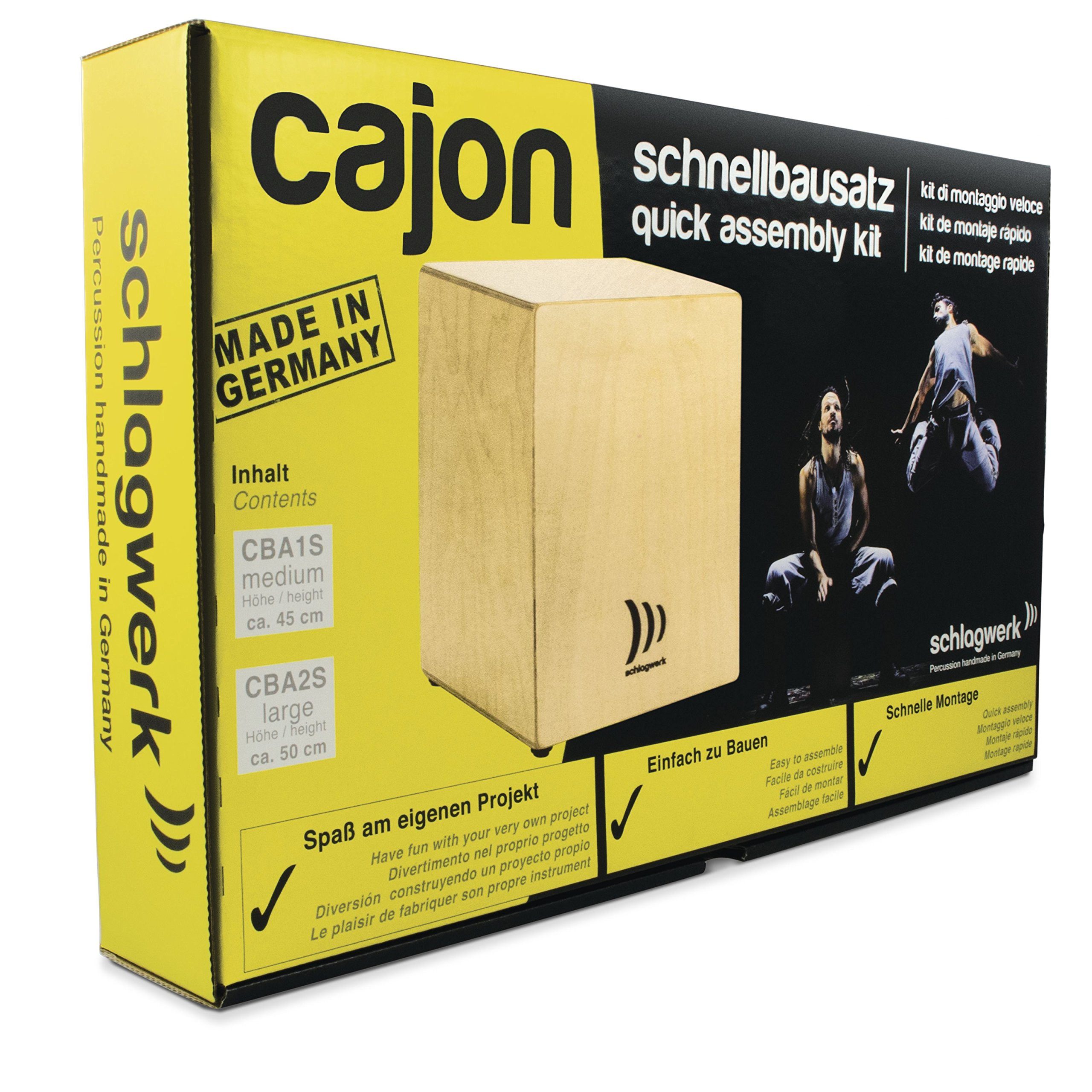 Schlagwerk Cajon,Cajon Schnellbausatz CBA 1S Assembly Kit medium, Percussion, Cajons, Cajon Schnellbausatz CBA 10S, Assembly Kit, medium - Cajon