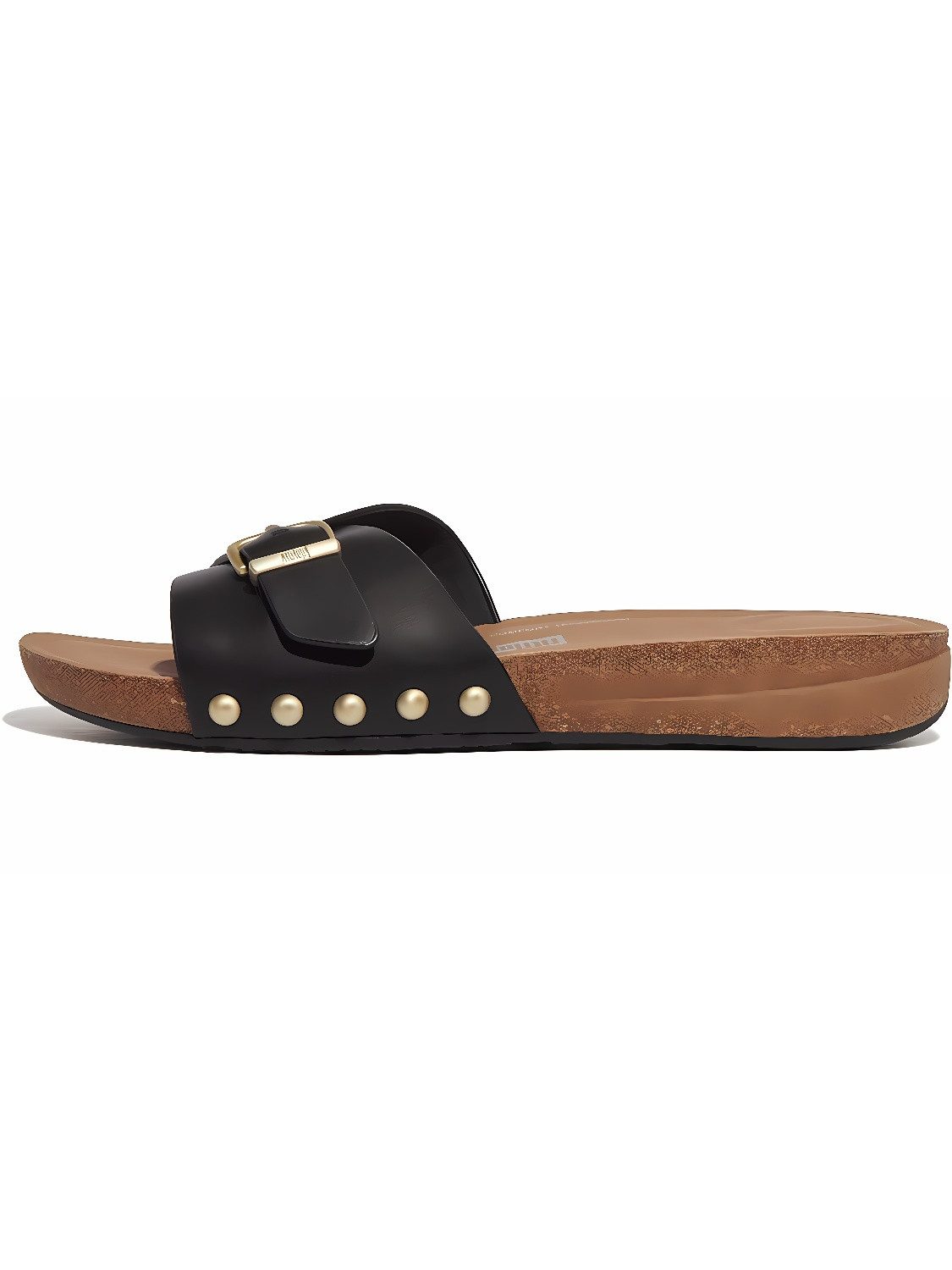 Fitflop Iqushion Adjustable Buckle Leather Slides Sandale