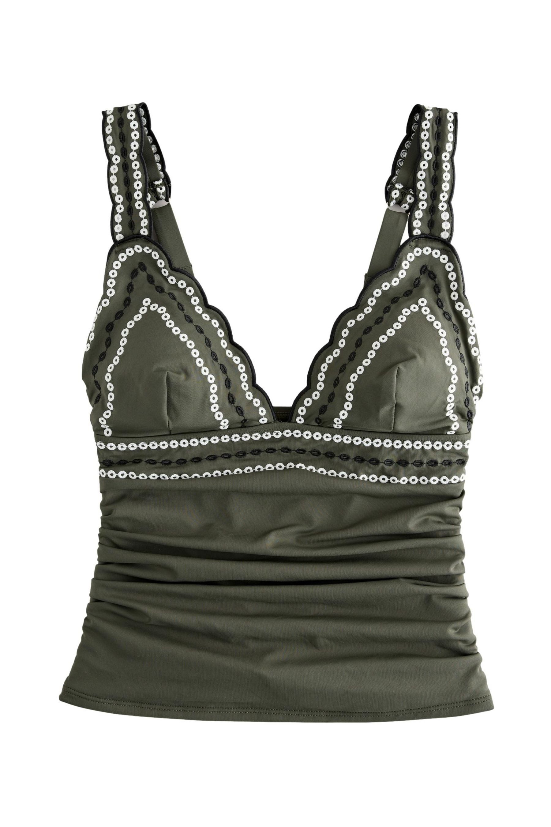 Next Tankini-Top Besticktes, tief ausgeschnittenes Tankini-Oberteil (1-St)