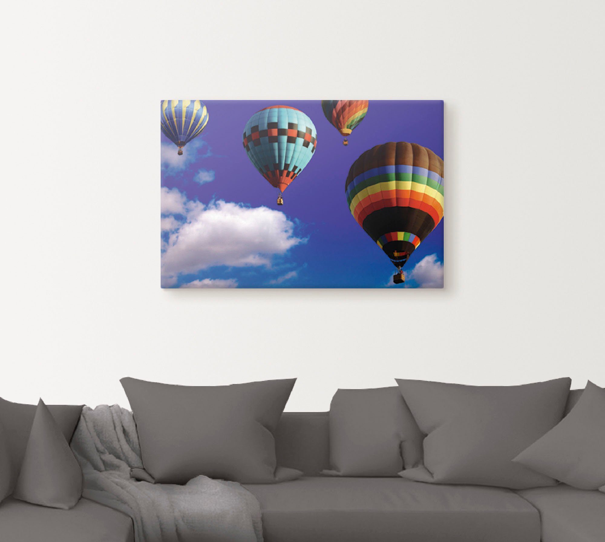 Artland Wandbild Heißluftballons am Alubild, Leinwandbild, Ballonfahren Himmel, als Poster St), (1 Wandaufkleber versch. oder in Größen