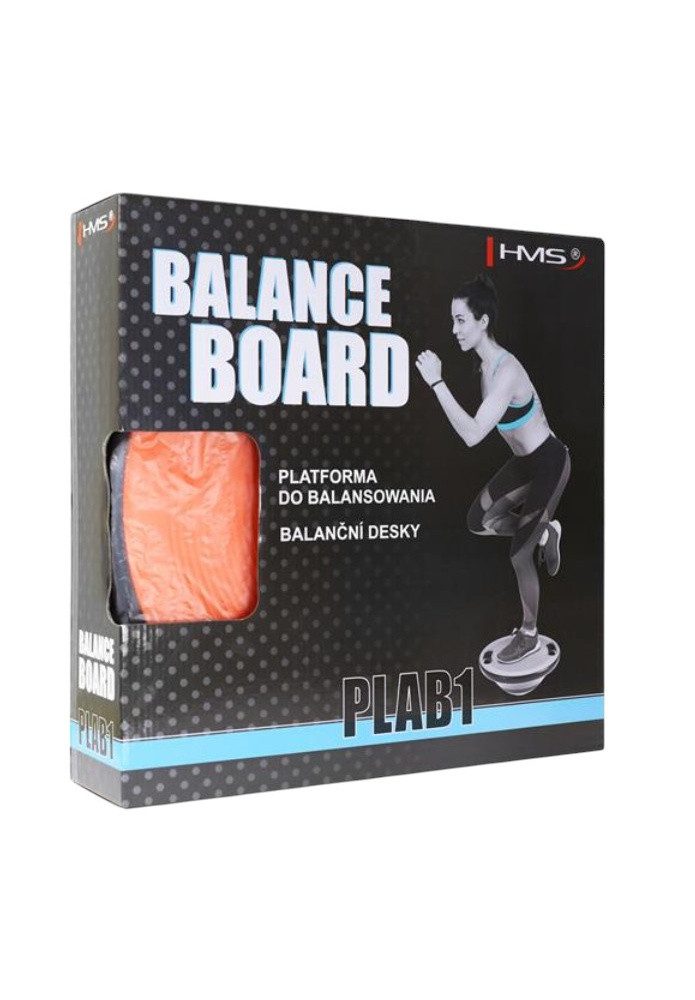 HMS Gymnastikball Balance-Ball (Halbkugel) PLAB1 Balance Board schwarz/orange