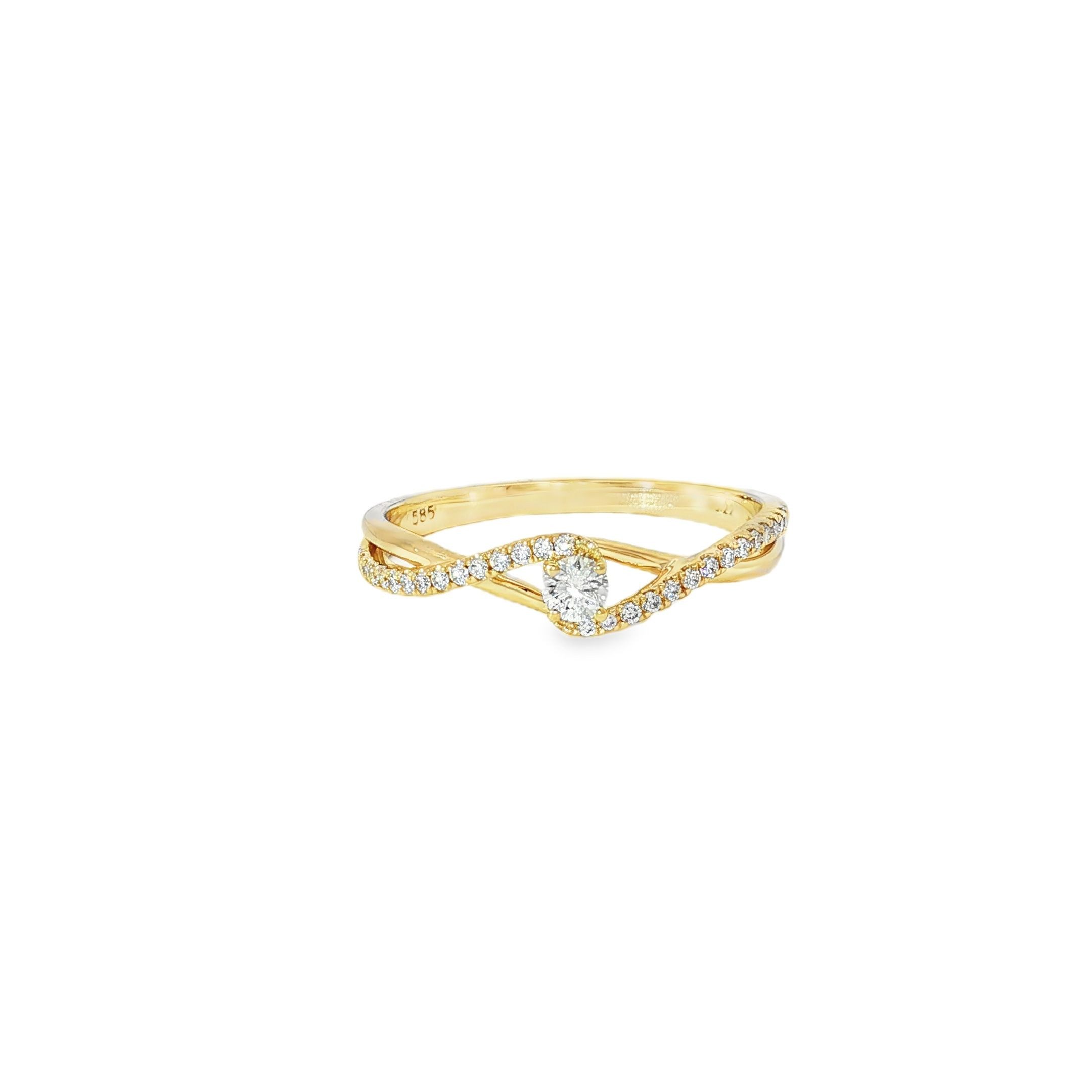 Adam & Eve Diamantring Verlobungsring 585/- Gold mit 0,20 ct. Diamanten, Diamantring AE35, inklusive Echtheitszertifikat - Gravur möglich