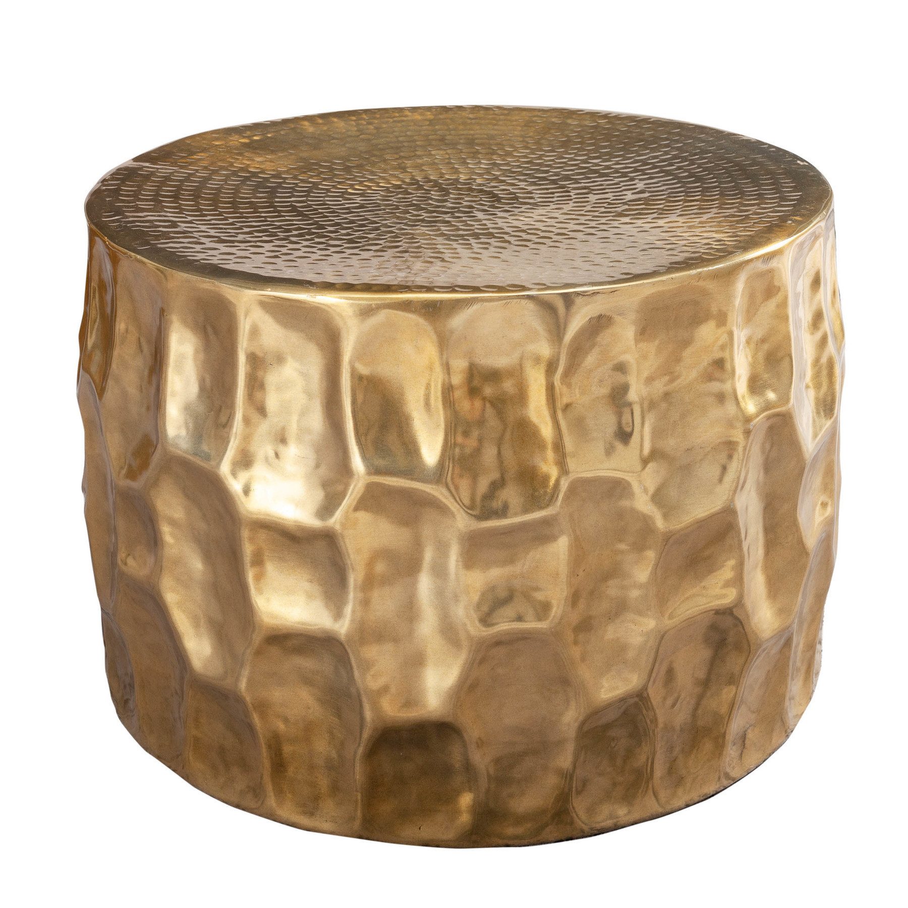 riess-ambiente Couchtisch ORGANIC ORIENT Ø55cm gold (Einzelartikel, 1-St), Wohnzimmer · Metall · rund · Hammerschlag 3D-Design · handmade. € 124,95
