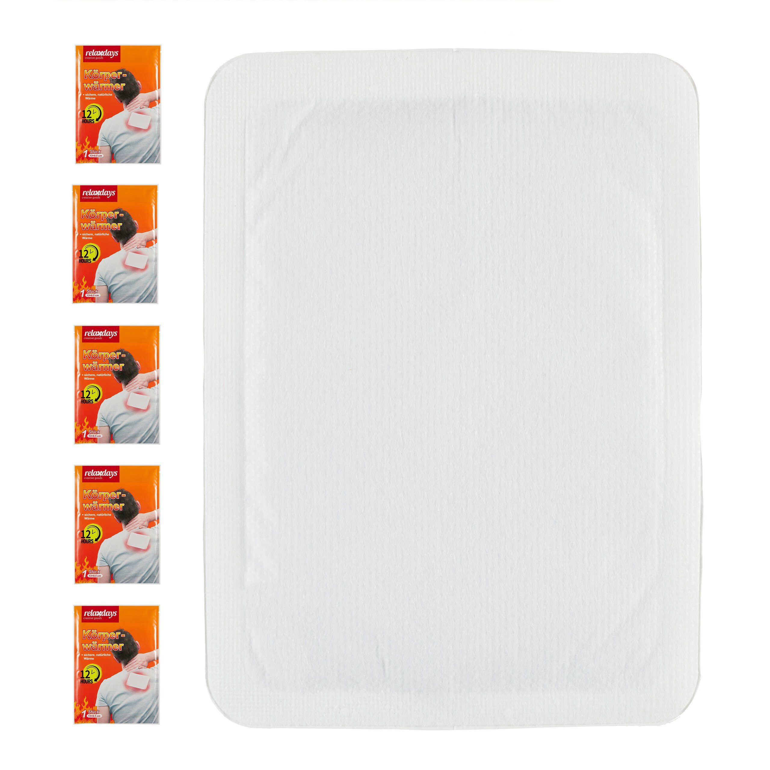 relaxdays Körperwärmer Wärmepads für den Körper, 5-tlg., 5er Set, 5er Pack