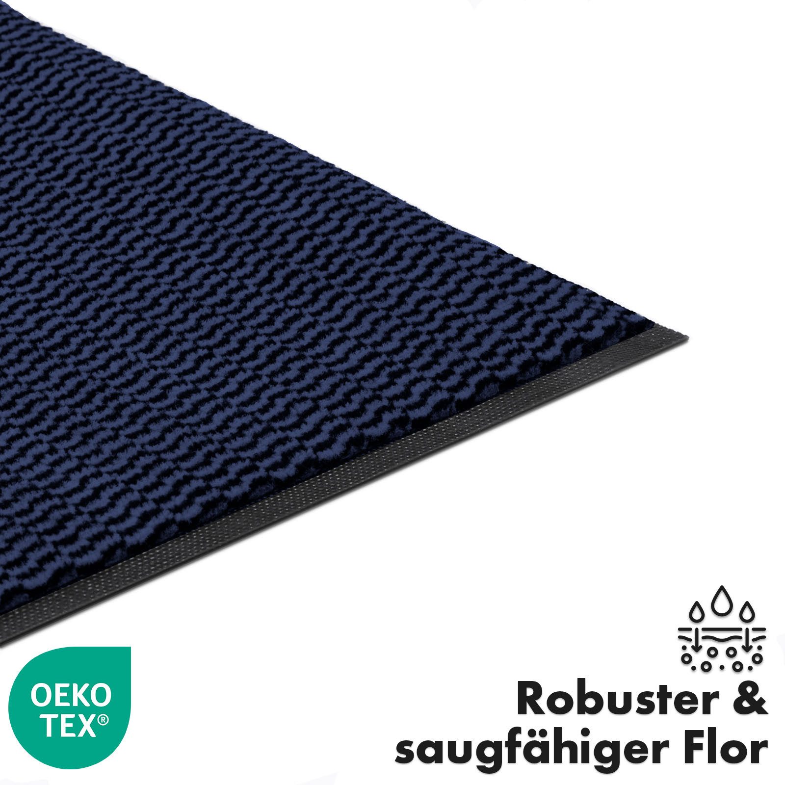 Floordirekt Fußmatte SKY Novo, enorm rutschfeste TPE-Rückseite, effektive Schmutzaufnahme, Rechteckig, Höhe: 7 mm, In- & Outdoor Schmutzfangmatte, saugstarker F – Bild 4 von 5