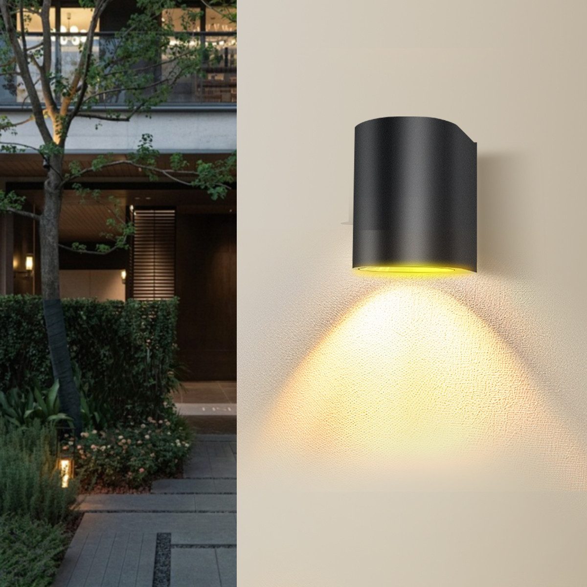 Simloveve LED Wandleuchte Außen-Wandleuchte, IP55 Wasserdichte, günstig online kaufen