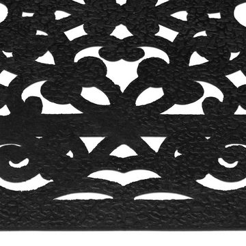 Fußmatte Gummi Fußmatte mit Ornamenten, relaxdays, Höhe: 10 mm