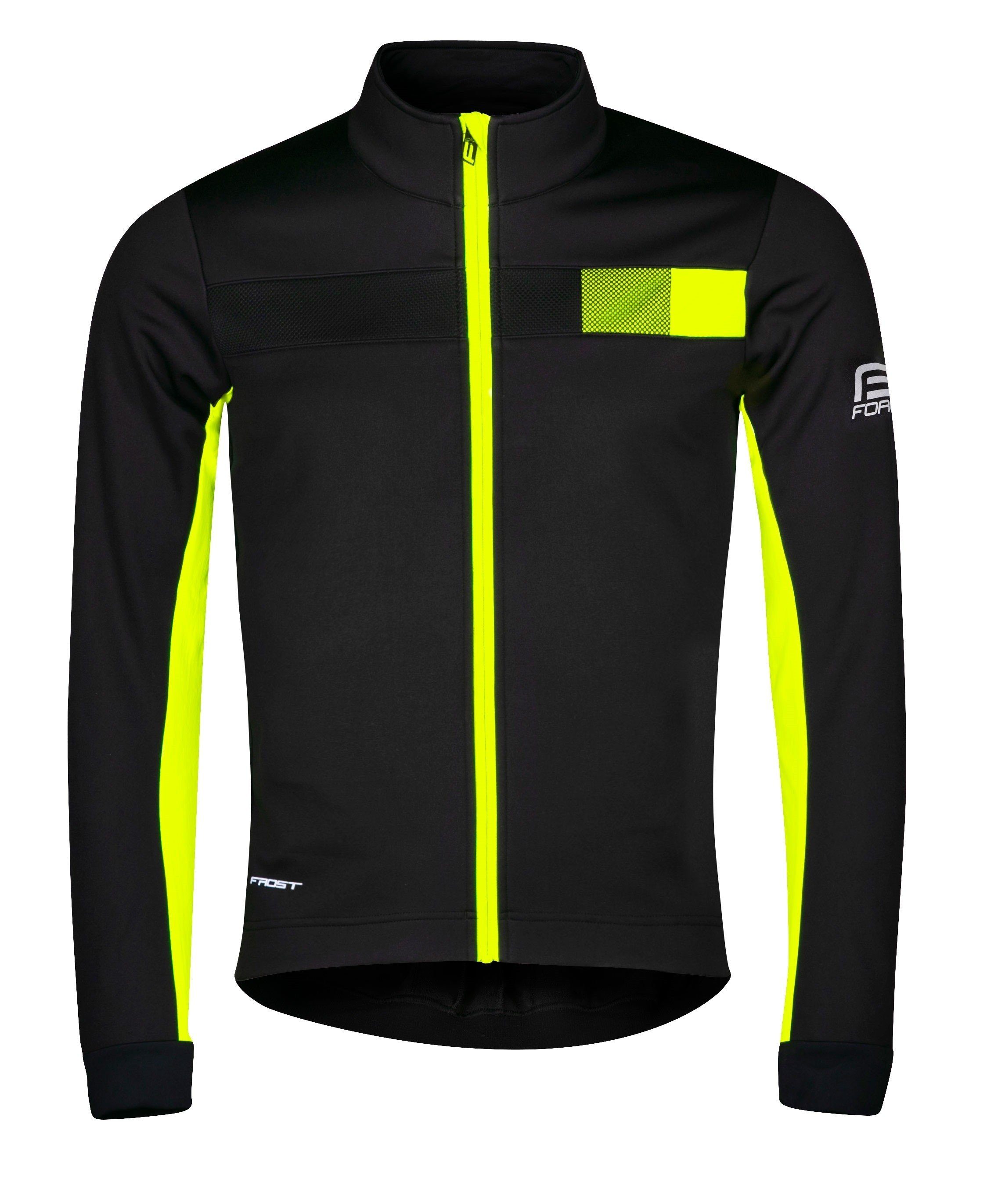 FORCE Fahrradjacke Jacke FORCE FROST softshell schwarz-gelb -5 °C bis +5 °C %%% *