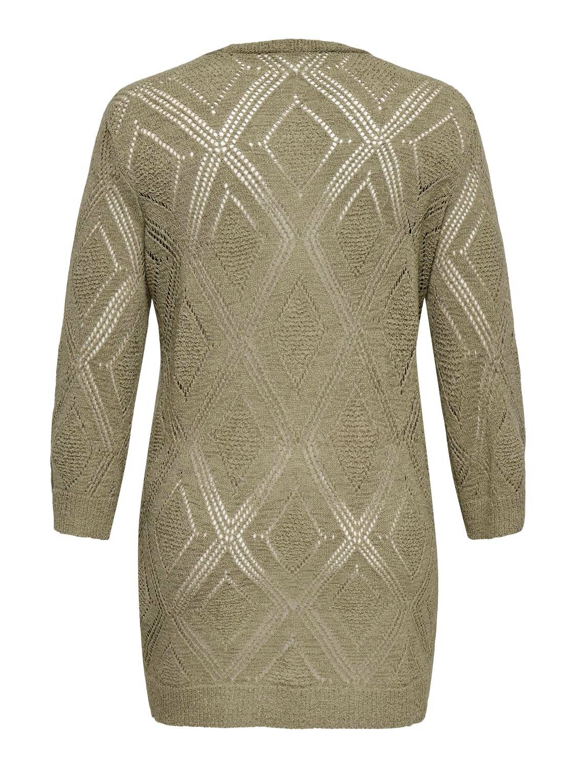 ONLY CARMAKOMA Strickjacke CARPAMELA 4/5 OPEN CARDIGAN KNT