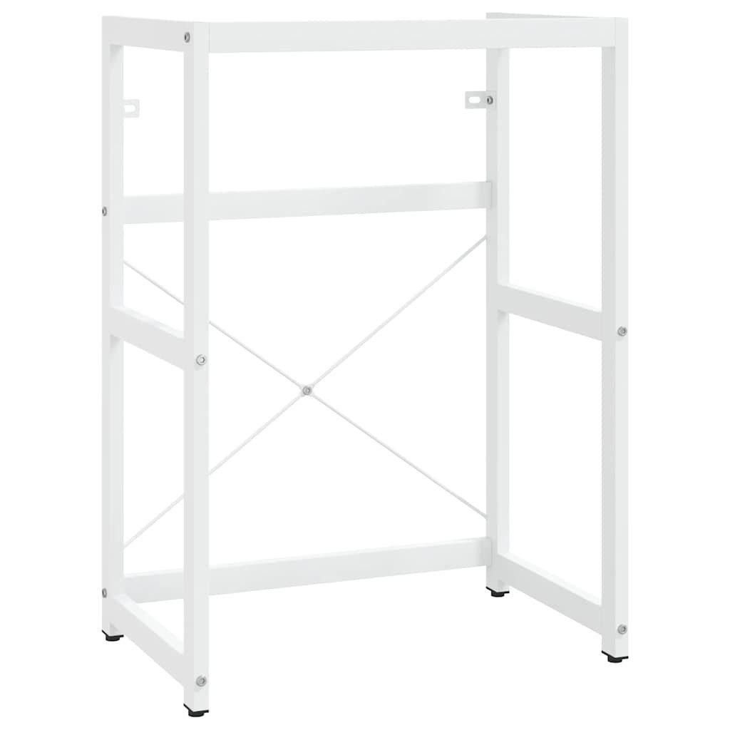 vidaXL Badezimmerspiegelschrank Badezimmer Waschtischgestell Weiß 59x38x83 cm Eisen (1-St)