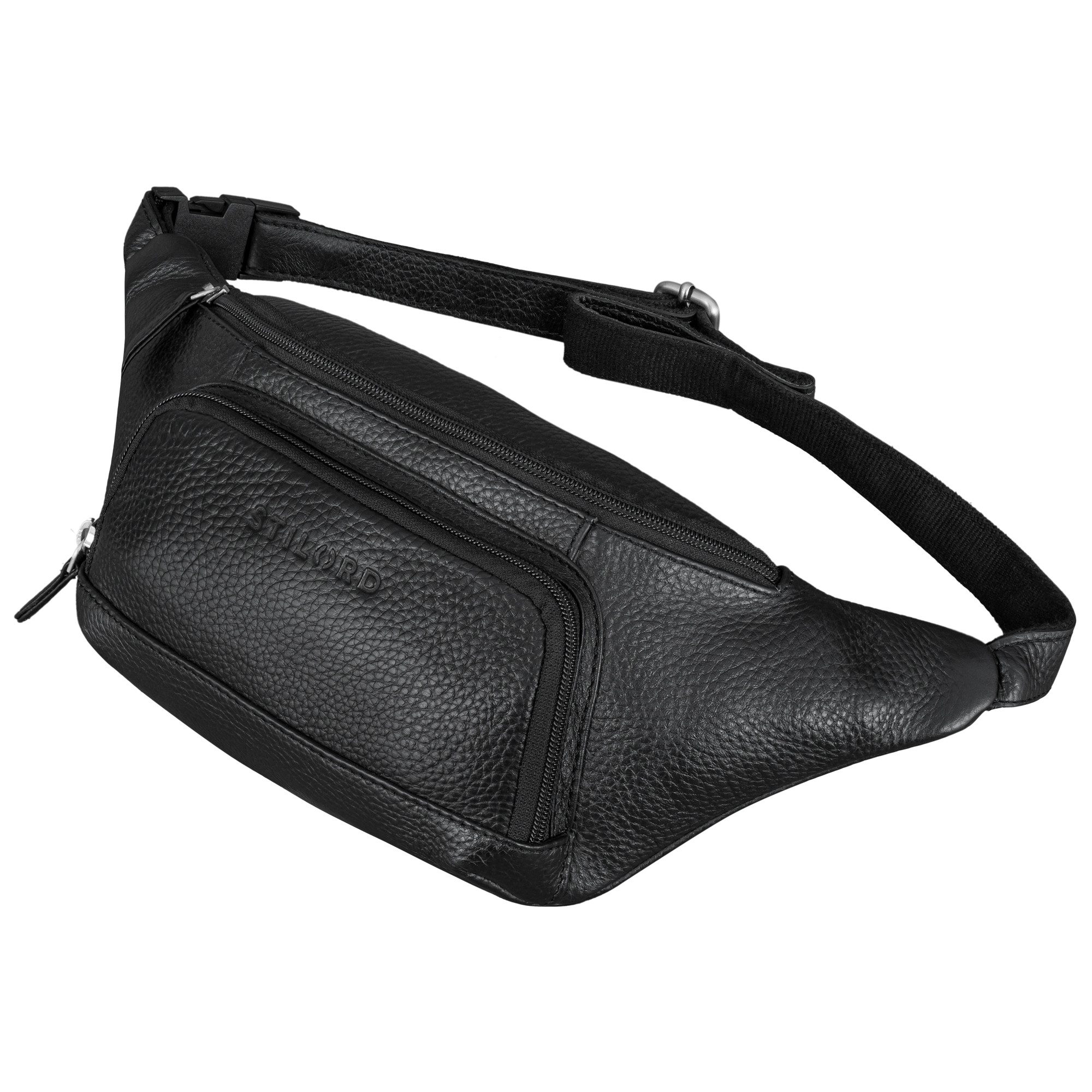 Bauchtasche "Raven" Stylishe Männer Bauchtasche Damen Leder Gürteltasche Groß