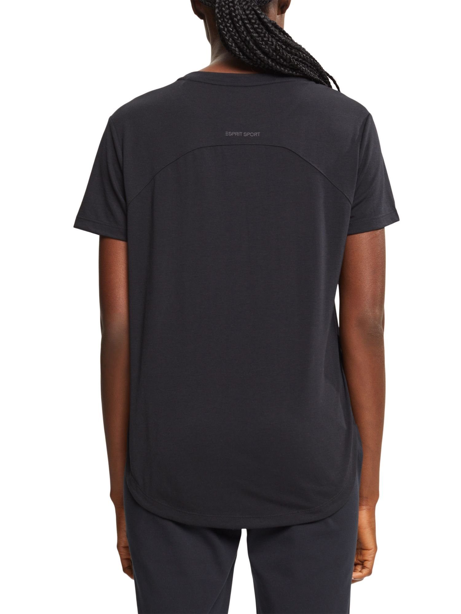 esprit sports T-Shirt Active T-Shirt, ECOVERO™ (1-tlg) LENZING™ BLACK