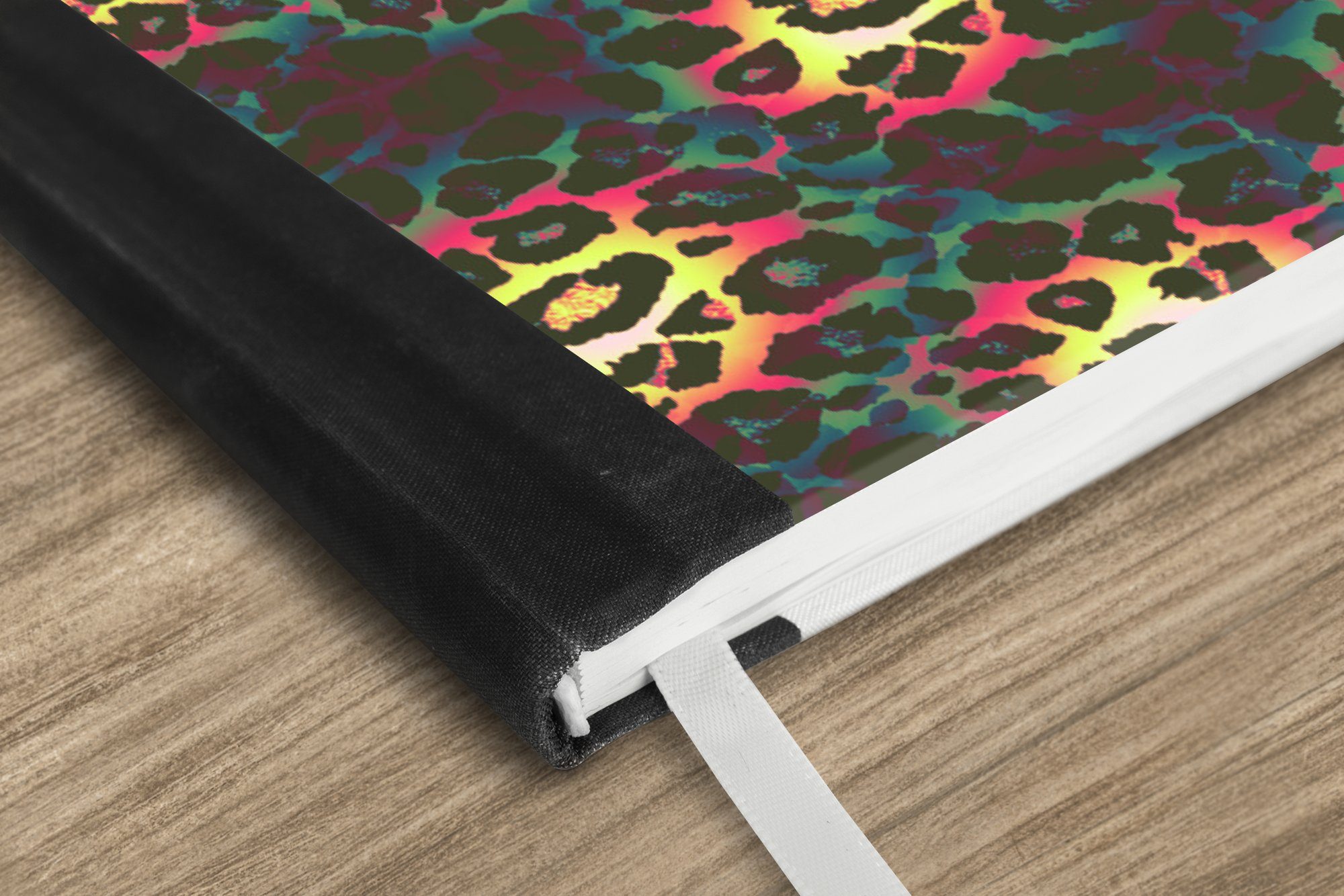 Thumbnail - MuchoWow Notizbuch Pantherdruck - Gelb - Muster - Farbe, Notebook, Notizblock a5, Tagebuch, Journal Liniert