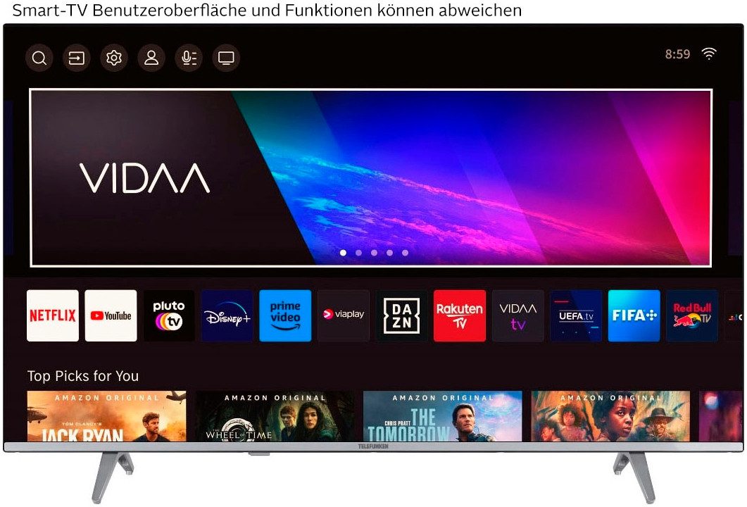 Telefunken D65U875M8CW LED-Fernseher (164 cm/65 Zoll, schwarz ! RABATT: 12.97%