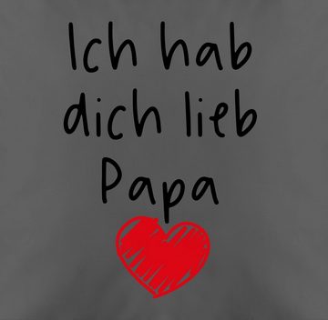 Kissenbezüge Ich hab dich lieb Papa Herz schwarz, Shirtracer (1 Stück), Vatertagsgeschenk Kissen