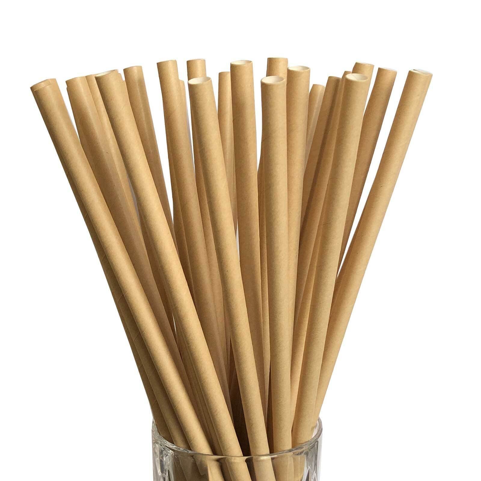 Trinkhalme Jumbo Papier-Trinkhalme 20 cm 100er Set
