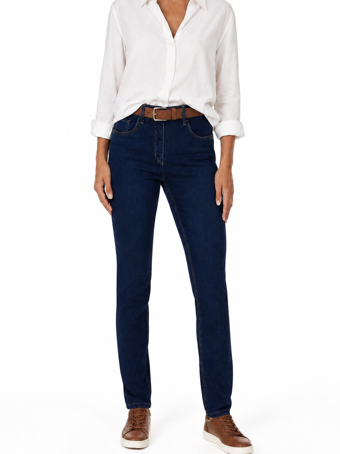 STARK DIE HOSE Stretch-Jeans TWIGGY - Damen Wohlfühl-Jeans POWER-Denim mit Dehnbund, 5-Pocket OEKO-TEX® Standard 100 -zertifiziert und zugleich MADE IN EUROPE