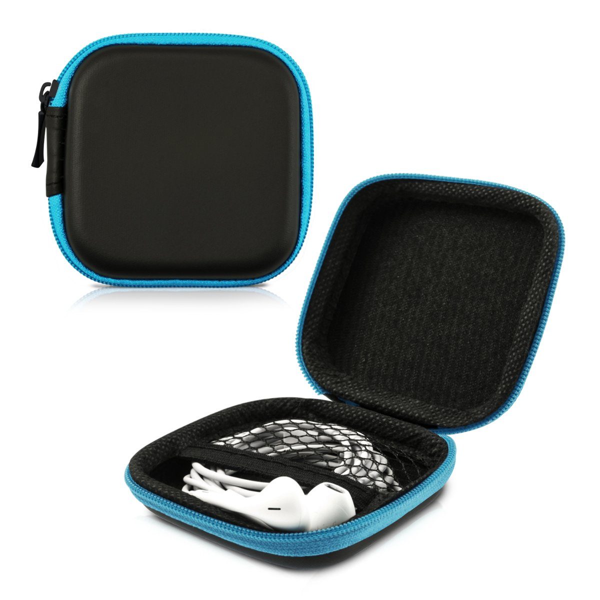kwmobile Kopfhörer-Schutzhülle In-Ear Kopfhörer Tasche, In Ear Headphones Schutztasche - Earphones Etui Case Cover Hülle – Bild 4 von 4