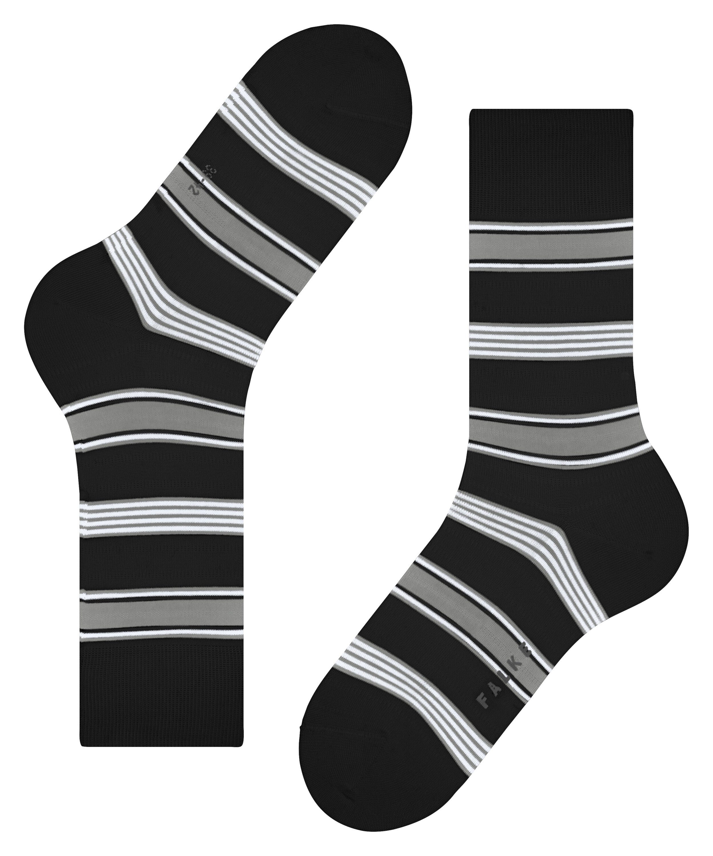 FALKE Socken Marina Stripe Socken mit weicher Baumwolle (1-Paar) mit weicher Baumwolle