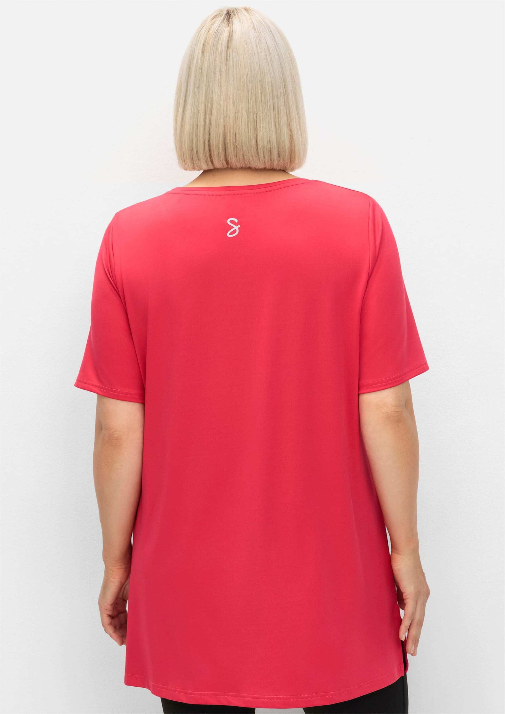 Sheego Trainingsshirt Longshirt Kurzarm günstig online kaufen