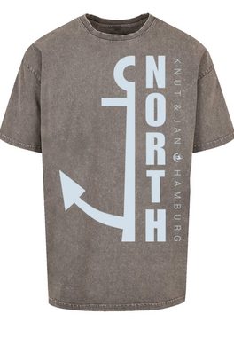 F4NT4STIC T-Shirt North Anker Knut & Jan Hamburg Blau Print