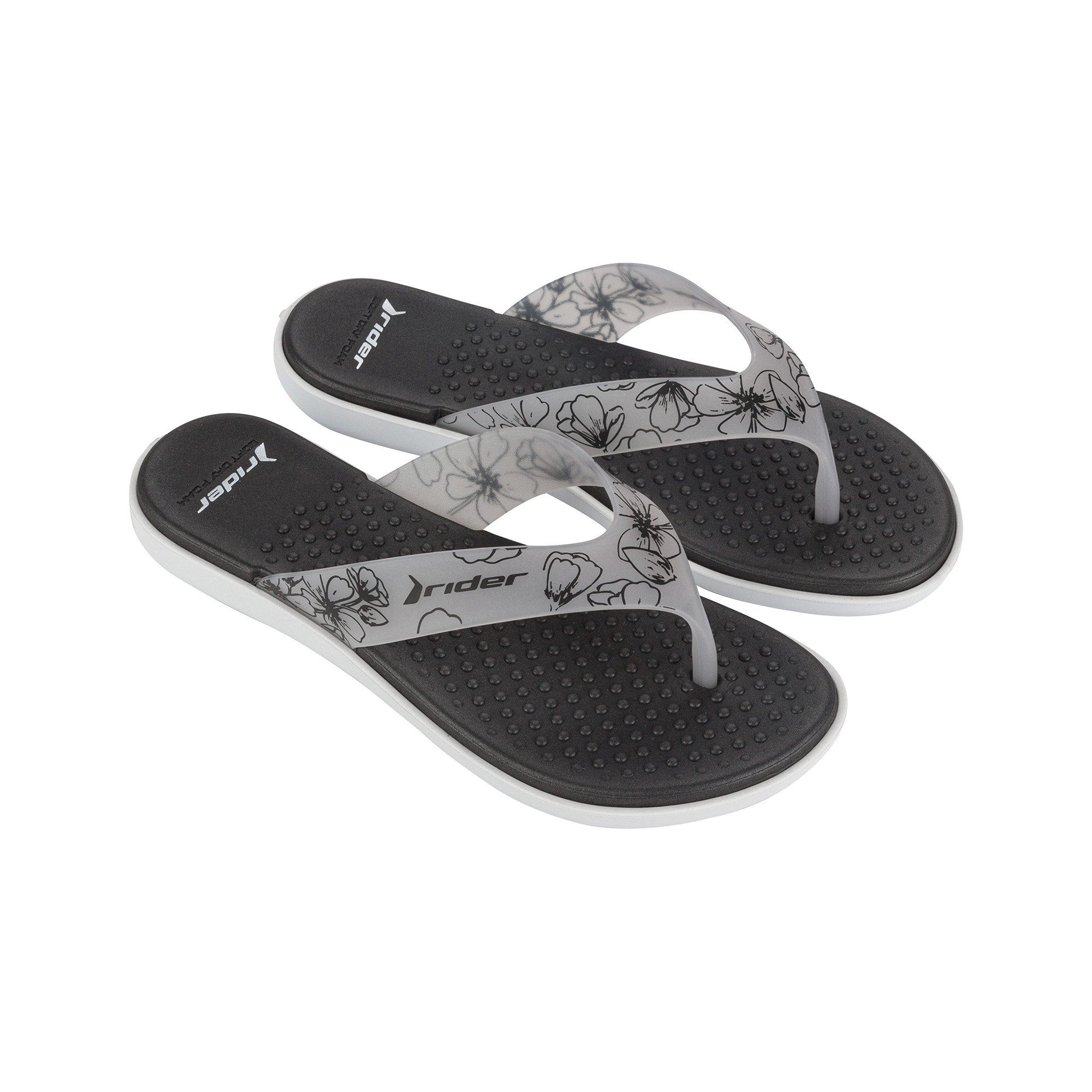 Rider AQUA V FEM - Badelatschen / Slides Pantolette Flip Flops - rutschfeste Innensohle - sportliches Design