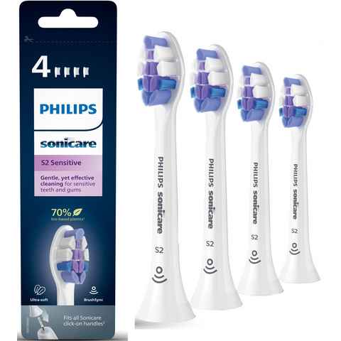 Philips Sonicare Aufsteckbürsten Sensitive HX6054/10, für sensible Zähne und Zahnfleisch