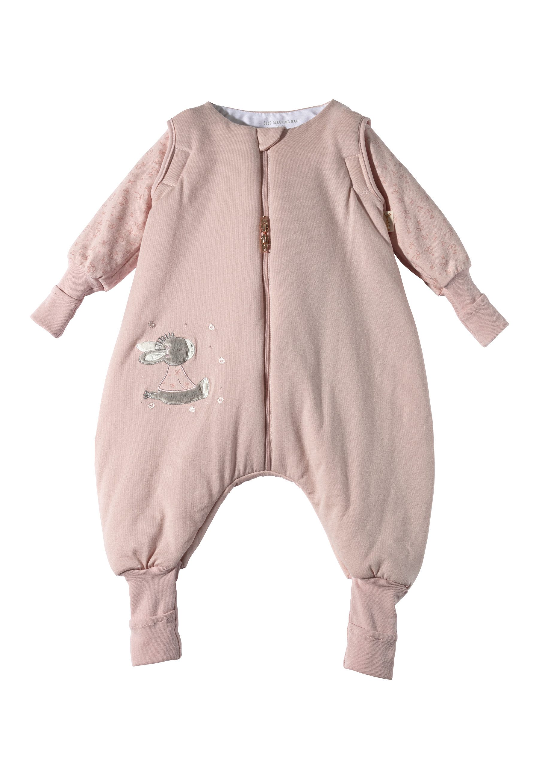 Sterntaler® Strampler Schlafsack mit Beinen 68/74 Emmi Girl (1-tlg) Schlafsack mit Beinen und abtrennbaren Ärmeln mit integrierten Stulpen