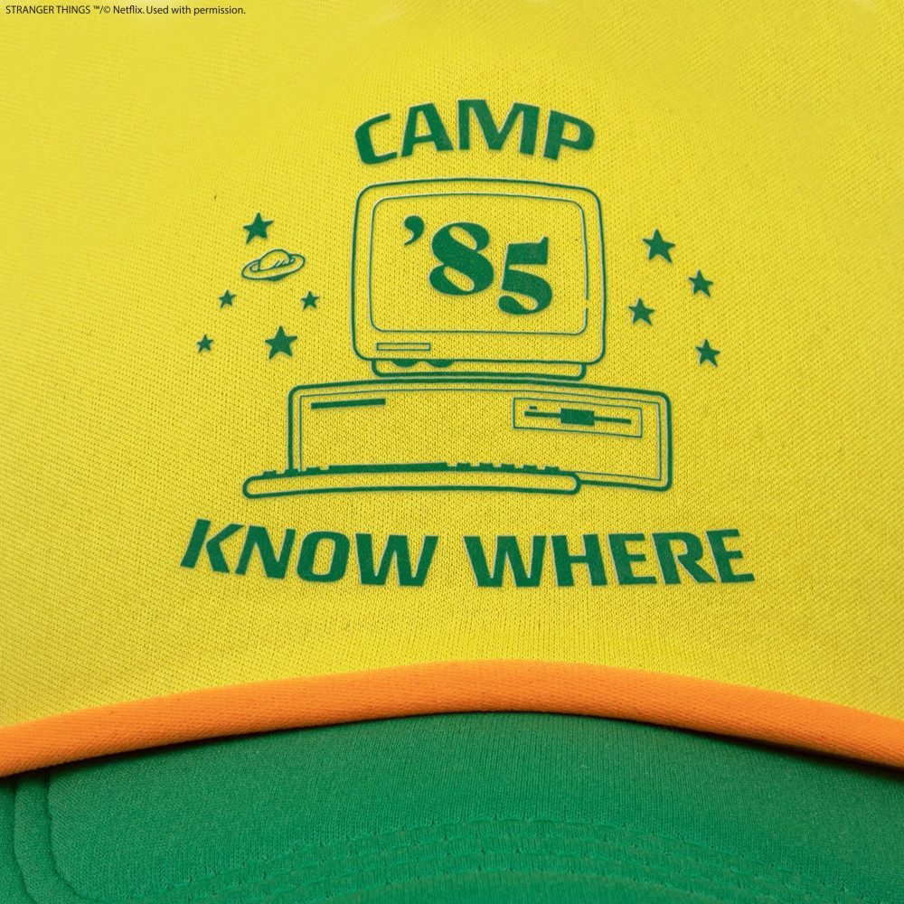 Cinereplicas Trucker Cap Stranger Things Camp Know Where Baseballkappe