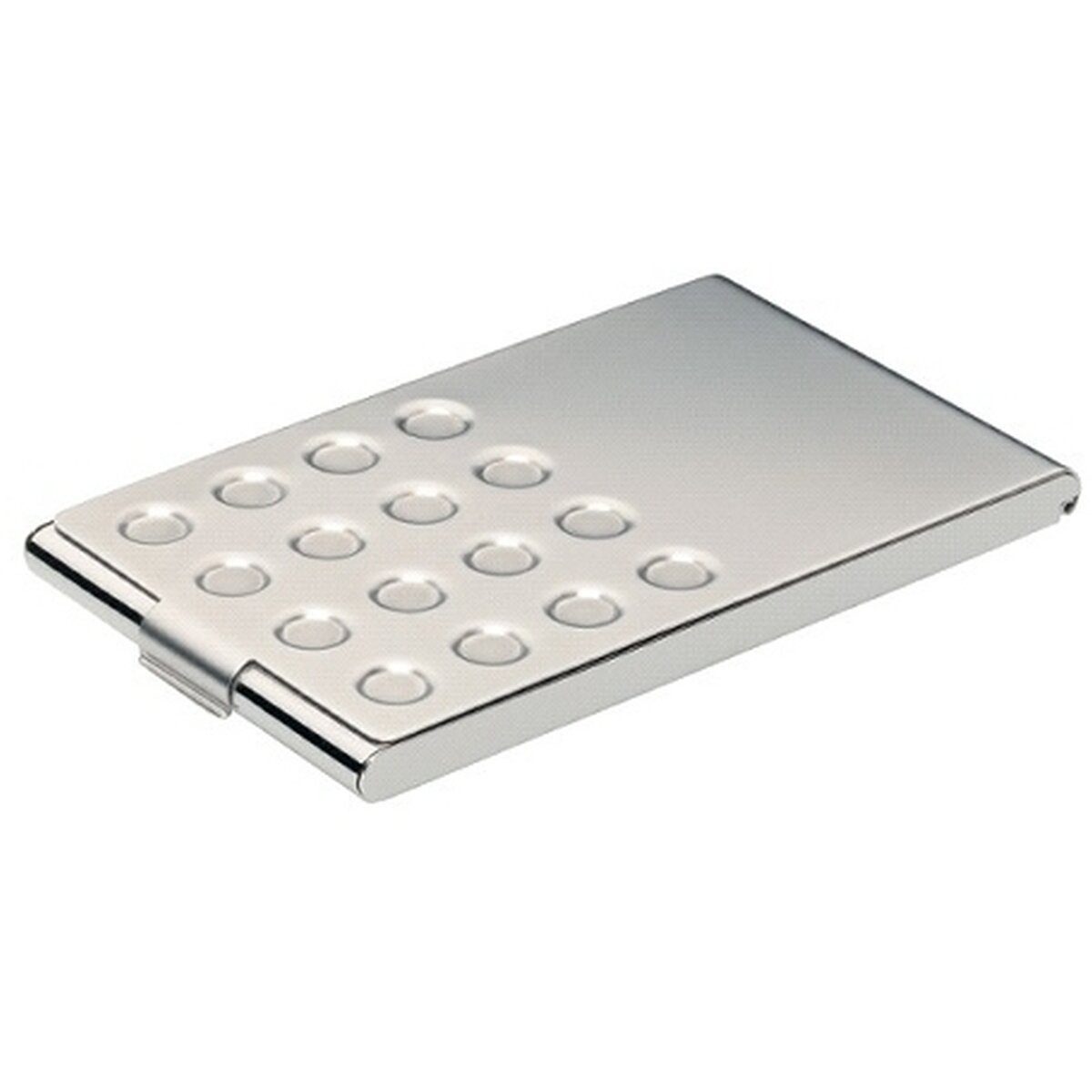 DURABLE Visitenkartenhülle Visitenkarten-Box Business Card Box für 15 Karten metallic silber