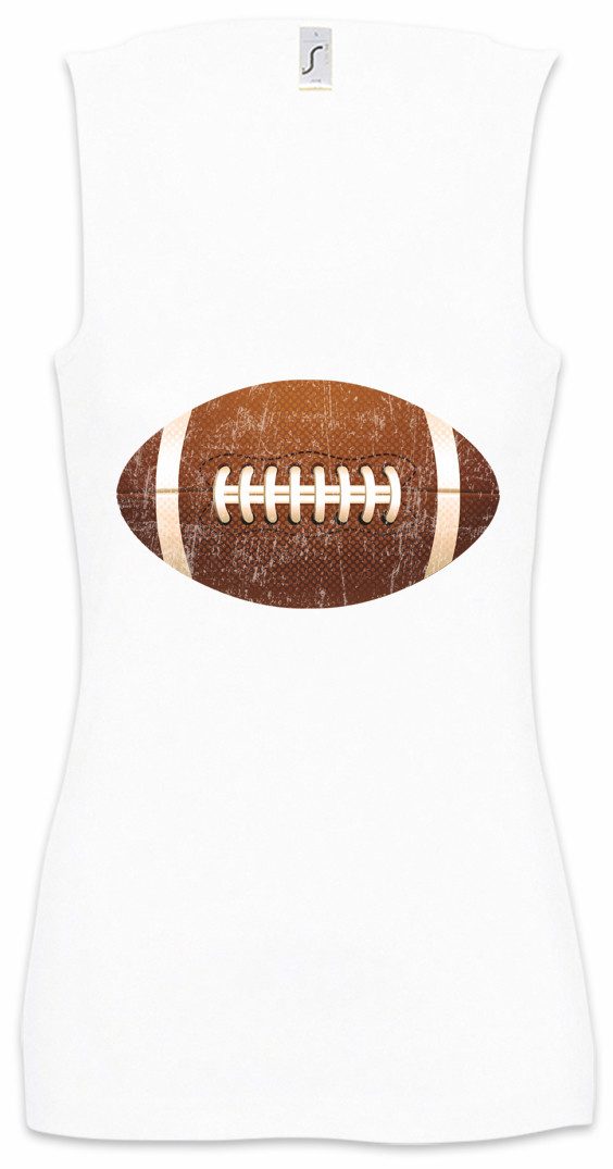 Urban Backwoods Tanktop American Football I Ärmelloses Damen T-Shirt Player Passion Love Spiel Ball Spieler Helm