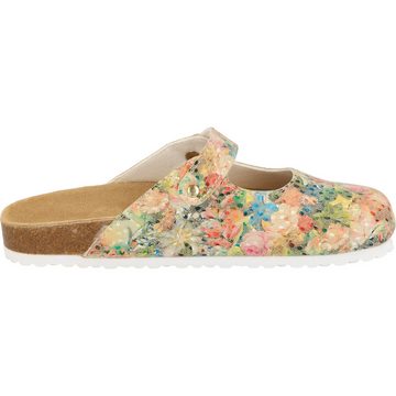 SUPERSOFT 276-208 Damen Pantoletten Hausschuhe Clog verstellbar, Lederfußbett