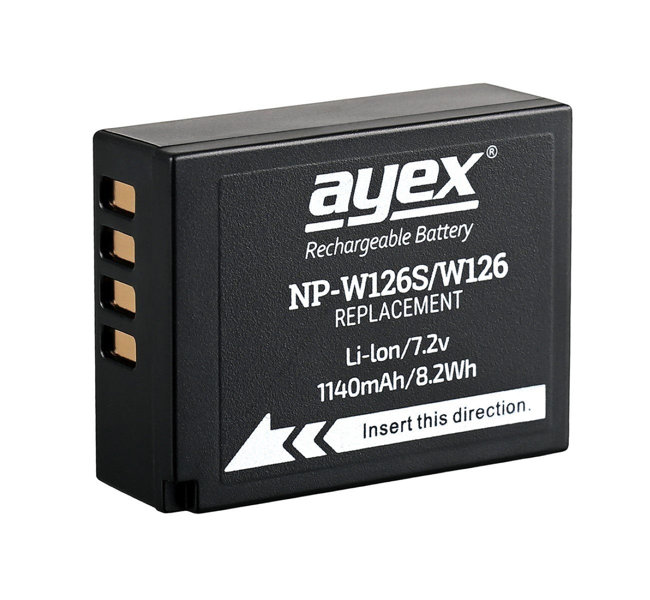 ayex ayex Ersatz Li-Ion-Akku für Fujifilm NP-W126S 1140mAh Kamera-Akku