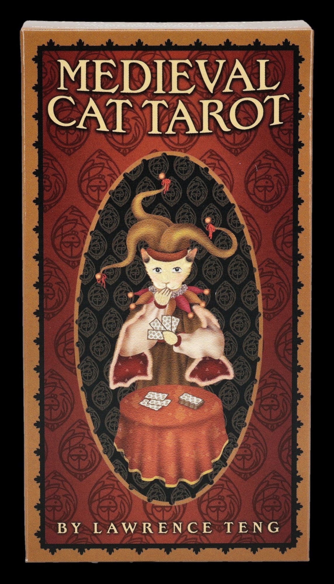 Figuren Shop GmbH Dekoobjekt Tarotkarten Katzen – Medieval Cat Tarot Deck 78 Karten Set Dekoration