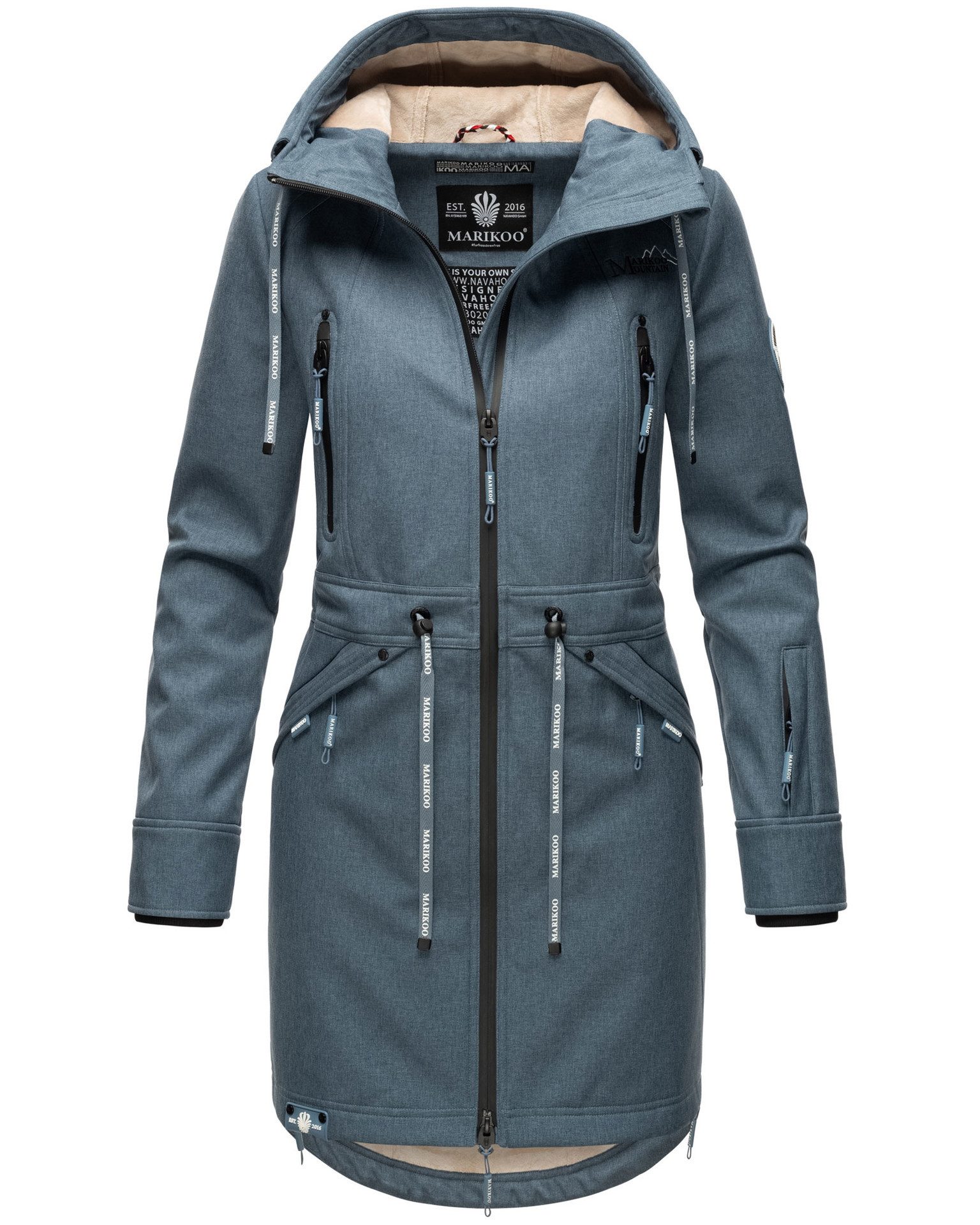 Marikoo Softshelljacke mit warmen Teddyfleece