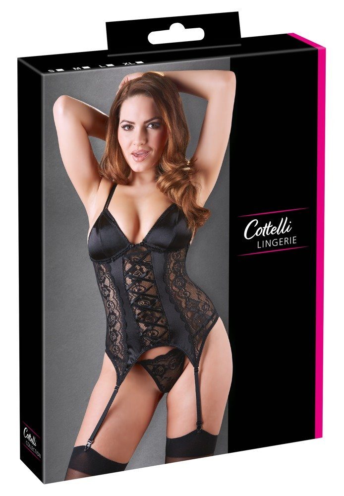 Corsage Cottelli LINGERIE - Strapshemd und String - (L,M,S,XL)