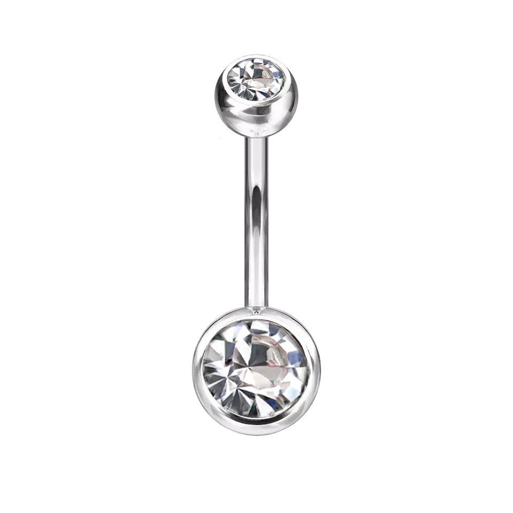 JVmoebel Bauchnabelpiercing Bananabells, Titan Bananabell KRISTALL Farbauswahl