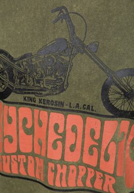KingKerosin Strickpullover Psychedelic Custom Chopper mit Frontprint