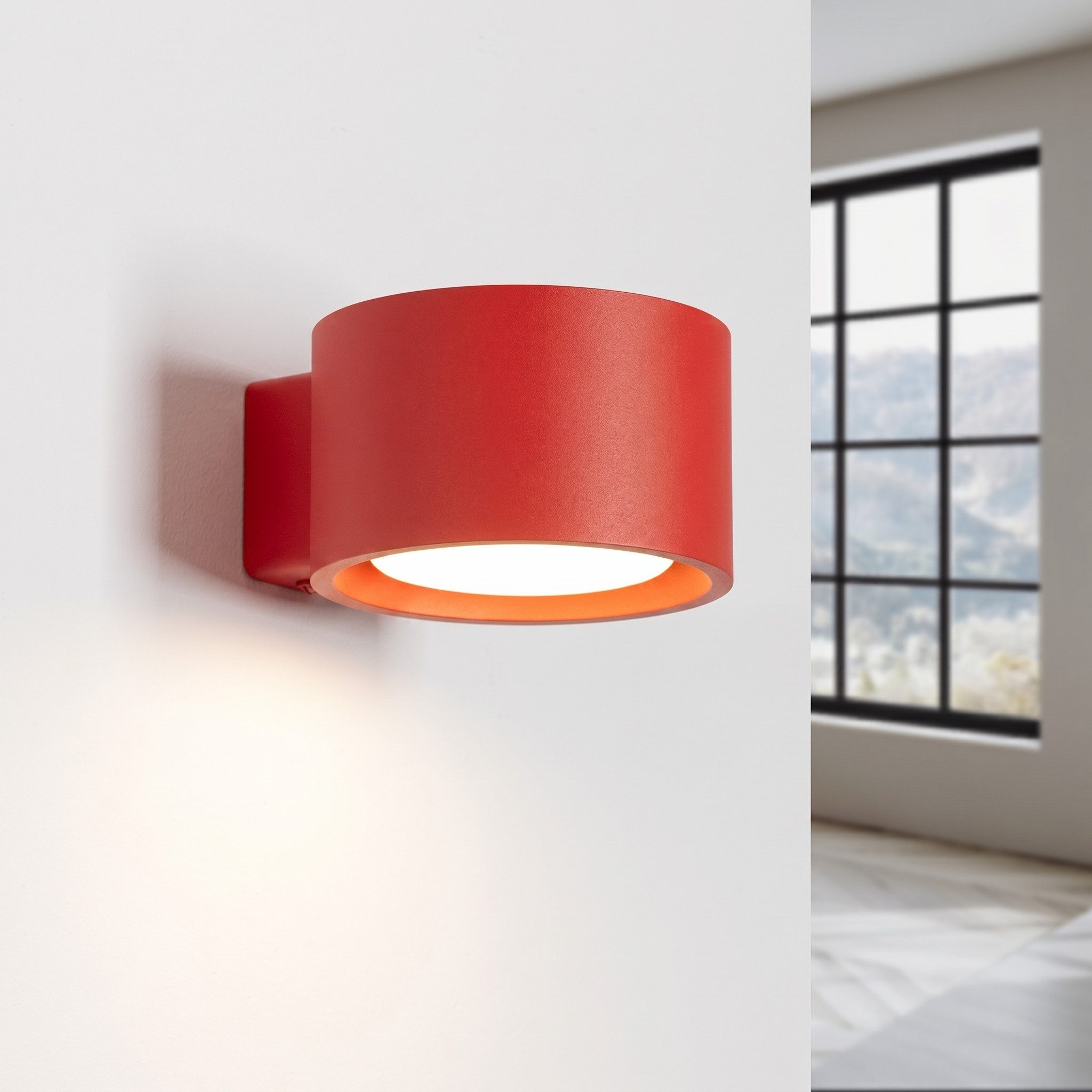 SOLLUX lighting Wandleuchte Wandleuchte MODO 1 rot Gx53, Nicht enthalten