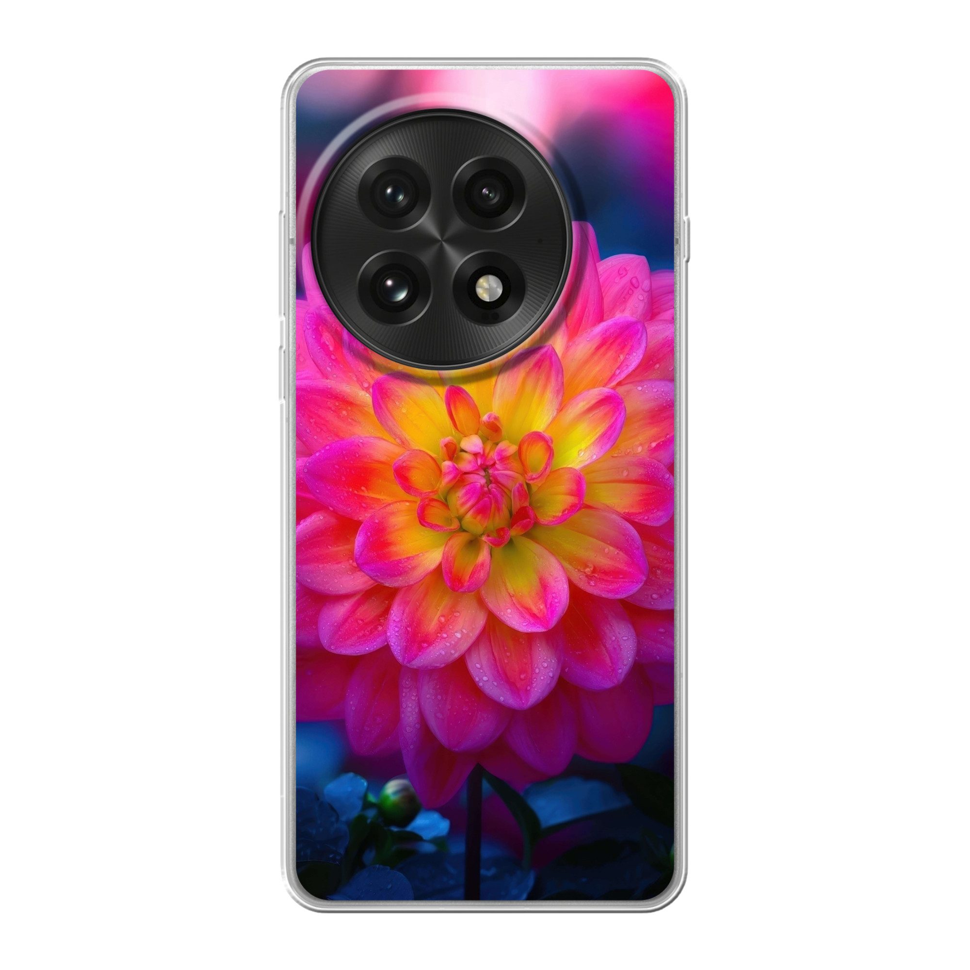 MuchoWow Handyhülle für OnePlus 13 Rosa - Dahlie - Farbenfroh, Phone Case, Silikon, Schutzhülle Dünn