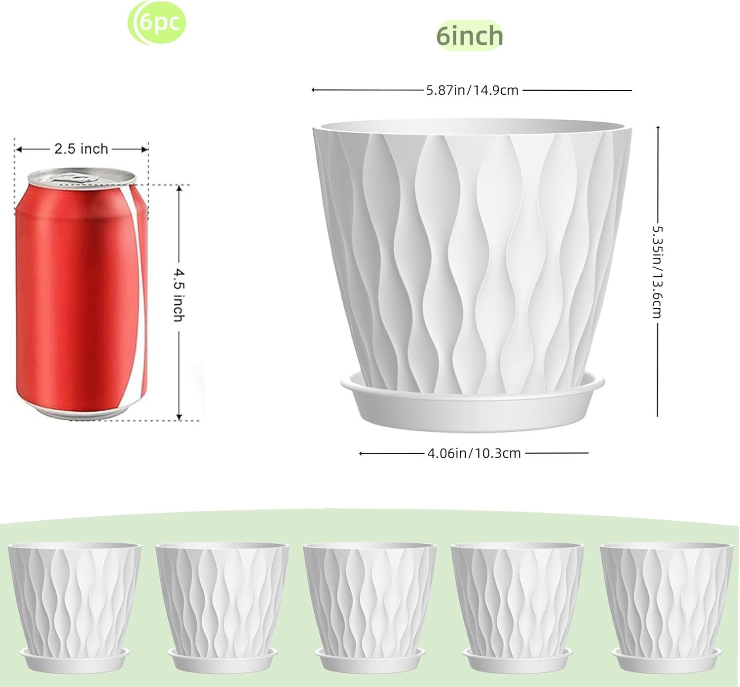 Coonoor Blumentopf 6 Packs Blumentopf mit günstig online kaufen