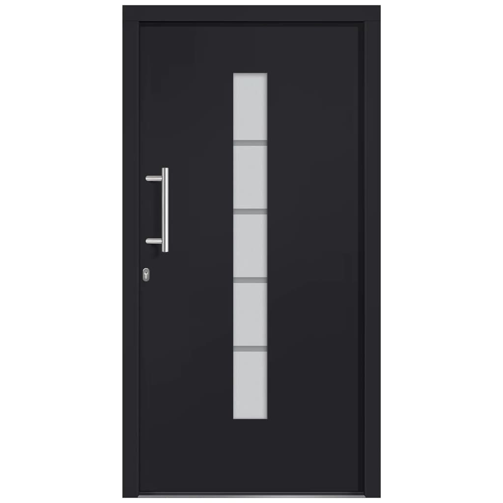 vidaXL Haustür Haustür Aluminium und PVC Anthrazit 100x200 cm (1-St)
