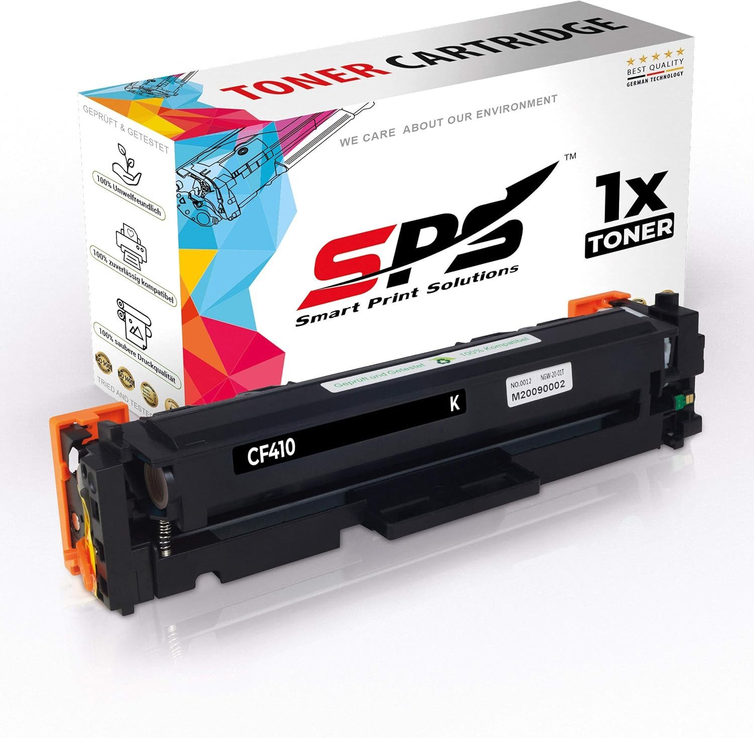 SPS Tonerkartusche Kompatible Druckertoner für HP - CF410A, BCYM, (1er Pack, 1-St)