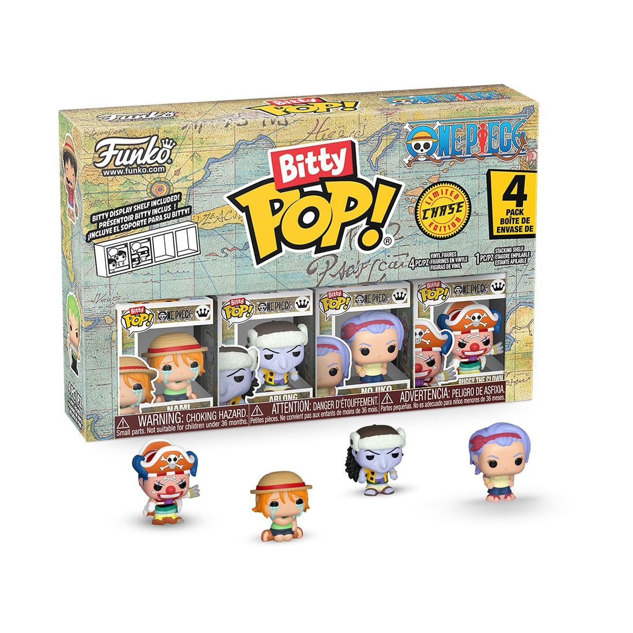 Funko Sammelfigur One Piece Nami Arlong Nojiko Bitty Pop! 4er (4 St), Bitty Pop! Mini-Figuren im 4er-Pack