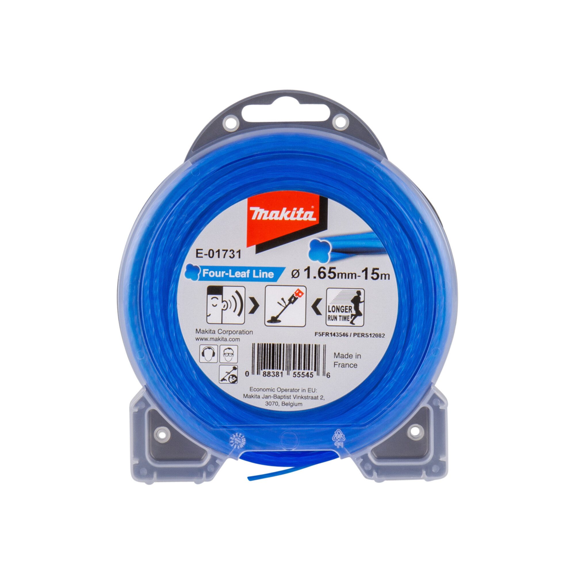 Makita Akku-Rasentrimmer Makita Mähfaden Four Leaf 1,65 mm x 15 m E-01731